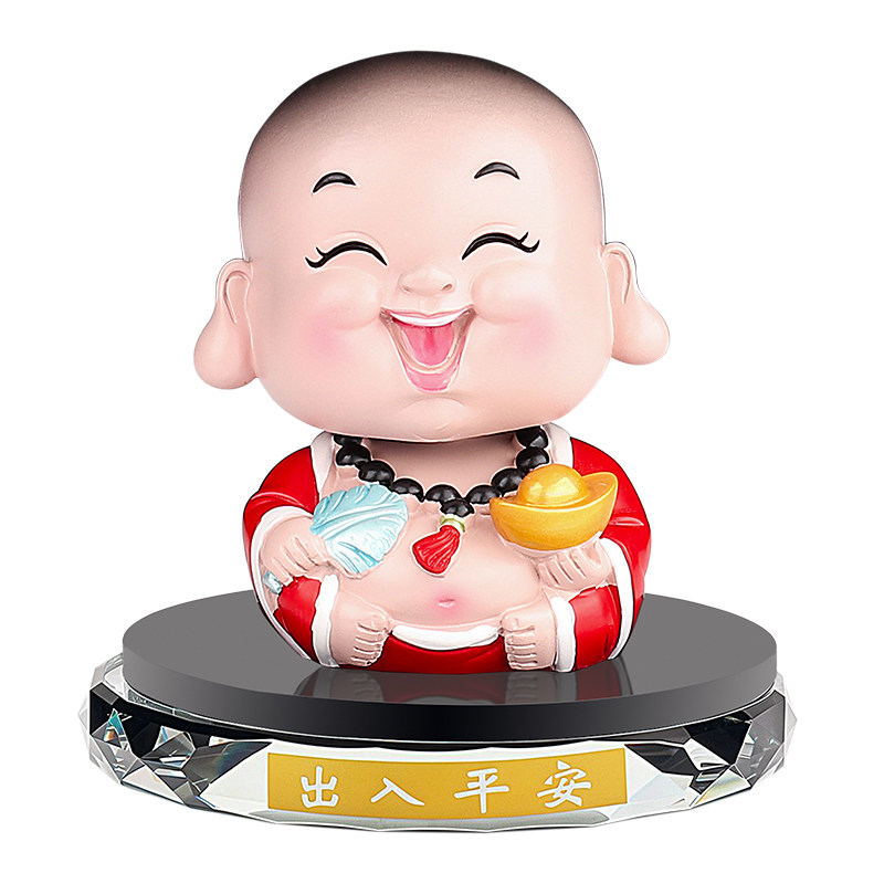 高档摇头小和尚汽车摆件