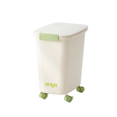 安雅干脆桶猫粮密封罐带轮