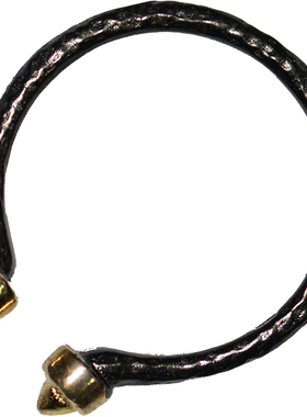 路塔斯曼黑金肌理铆钉开口戒指