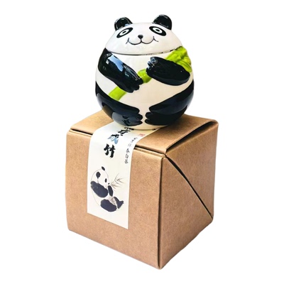 安吉白茶大熊猫陶瓷茶叶伴手礼
