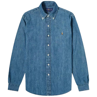 【早秋新品】Polo Ralph Lauren 拉夫劳伦男士修身牛仔衬衫
