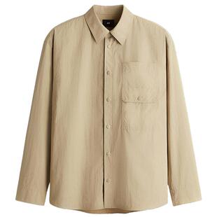 HM男装夹克春季宽松版型工装美式外套式衬衫1300904