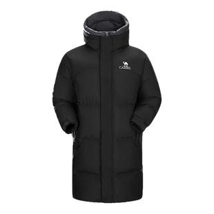 骆驼女装羽绒服中长款2025冬新款面包服保暖鸭绒加厚连帽羽绒外套