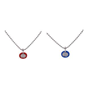 PAUSA ANN 运动美系列 原创设计椭圆滴釉inner beauty银珠项链