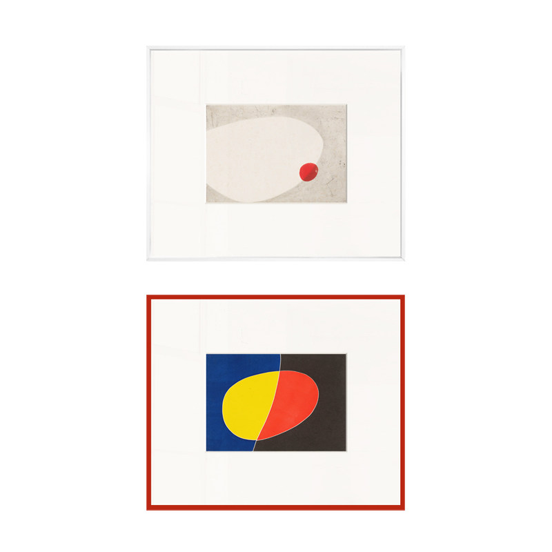 Joan Miro包豪斯抽象小众艺术餐厅装饰画挂画组合民宿卡纸画高级