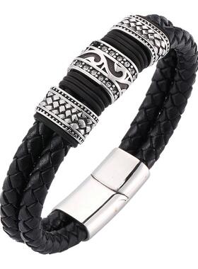 2026马年本命年红色皮绳手链男款编织红绳转运珠手链送男友礼物