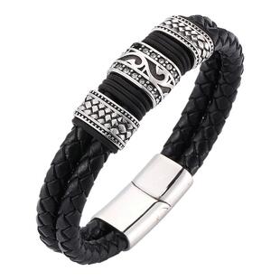 2026马年本命年红色皮绳手链男款编织红绳转运珠手链送男友礼物