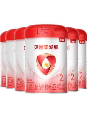 贝因美2段婴幼儿奶粉800g×6罐