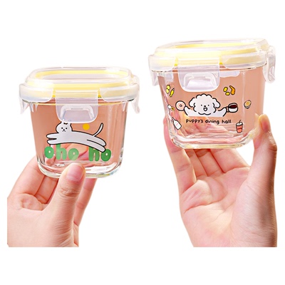 【5A食品级】密封保鲜带盖玻璃盒