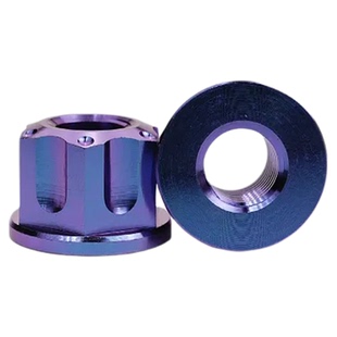 TC4钛合金花式法兰螺母电动摩托车改装高强度六角螺丝帽M5M6M8M10