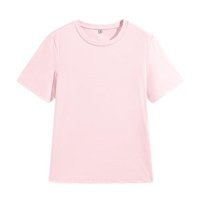 KWV真维斯粉色冰丝短袖t恤女2025