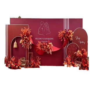 KT板定制结婚背景墙订制婚礼订婚宴板中式网红爆款户外庭院装饰