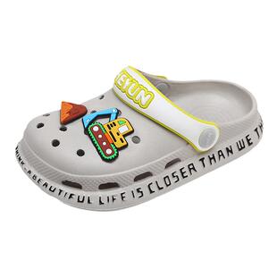 儿童拖鞋夏季2025新款宝宝家居软底小孩防滑男孩室内男童洞洞鞋