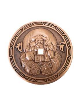 紫铜大黑天财神雕刻招财摆件