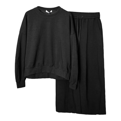 慵懒风减龄时尚卫衣直腿裤两件套