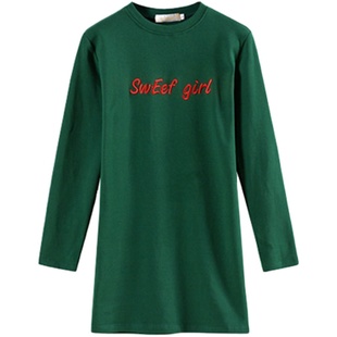 纯棉t恤女长袖中长款加绒打底衫2025大码修身内搭小圆领保暖上衣