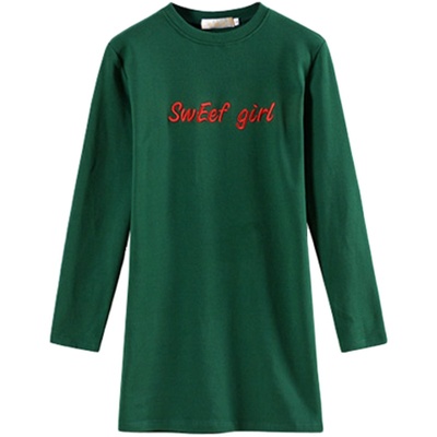 中长款加绒修身风小圆领保暖t恤