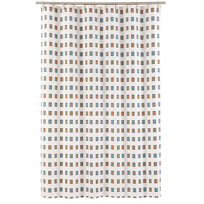 黛世简约欧式特厚提花布防水浴帘