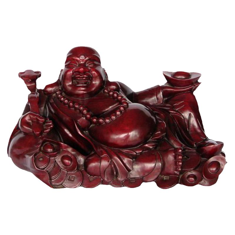 如意红木雕刻供奉神像大肚弥勒佛