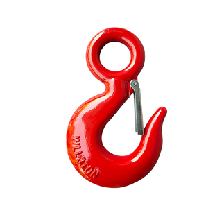 力拓中用羊角吊钩吊环货柜钩锰钢防脱钩卡舌起重吊具索具环眼挂钩