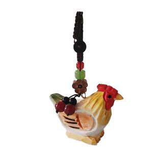 小公鸡挂件纯实木手工雕刻创意挂饰包包车钥匙用生日礼物可爱