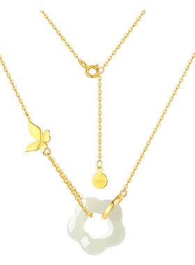 项链纯银女和田玉石新品限时特价