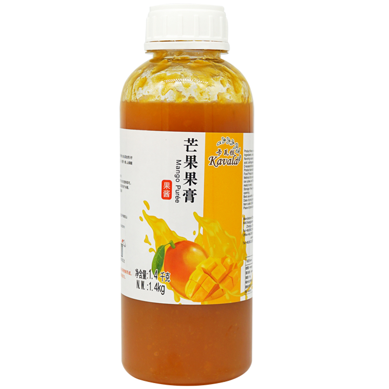 卡瓦拉芒果膏1400g瓶装含果肉果酱果泥果味浆水果茶刨冰冰沙原料