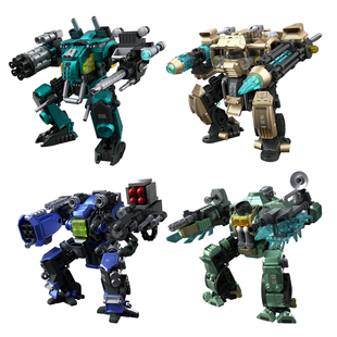 顽界限沃马积木人偶拼装机甲手办盲盒摆件模型男孩礼物机器人玩具