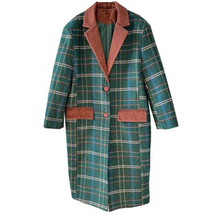 妮子大衣2026年新款秋冬高级感设计感长款过膝宽松肥大毛呢外套女