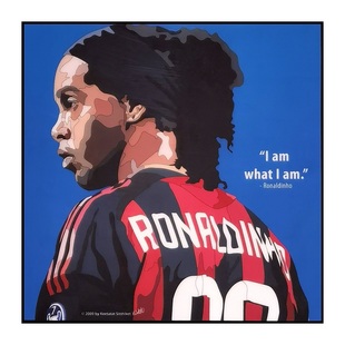 罗纳尔迪尼奥Ronaldinho AC米兰小罗纳尔多泰国FamousPop波普挂画