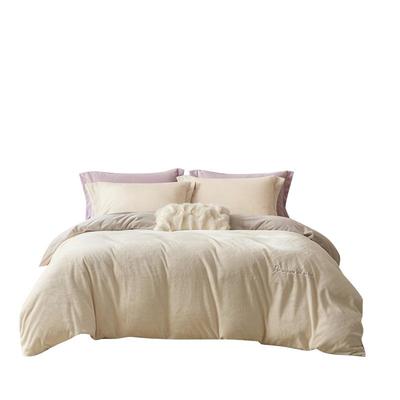 乐优家加密亲肤牛奶绒床品四件套加厚高克重冬天抗静电保暖绒套件