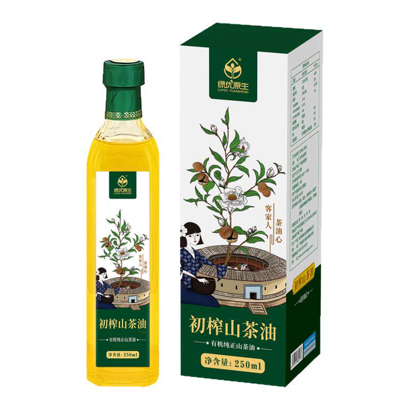 绿优原生初榨山茶油250ml