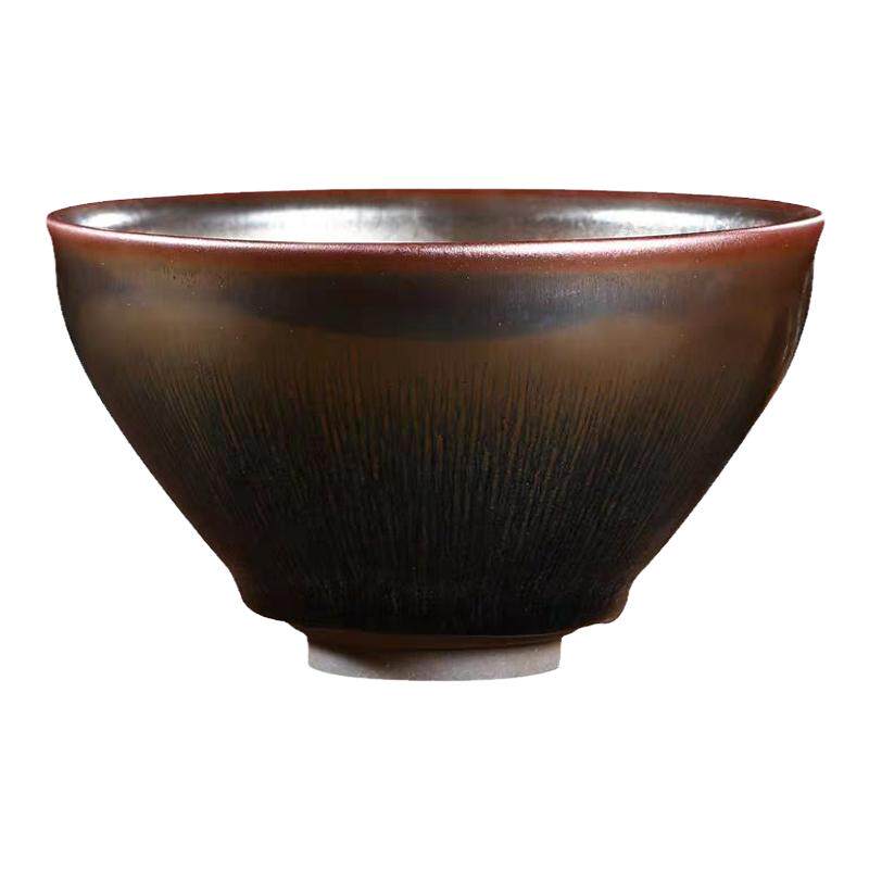 宋代点茶茶盏仿古建安兔毫粉