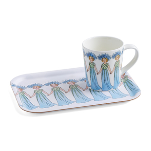 瑞典Design House长方形托盘小蓝叔叔早餐面包盘咖啡杯钥匙收纳盘