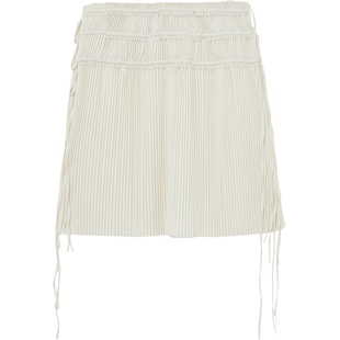 IT HELMUT LANG女装半身裙新款长系带褶裥短裙纯色及膝裙2H0302XM