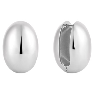 Neverfar原创正品大写小Q同款Flow系列蛋形水滴耳钉皮绳项链女款