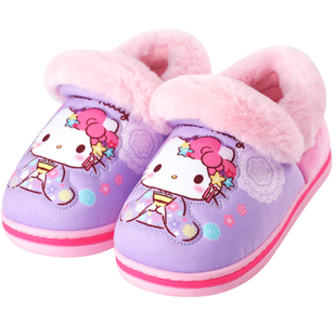 断码清仓女童包跟棉鞋hellokitty凯蒂猫儿童棉拖鞋宝宝冬季家居鞋