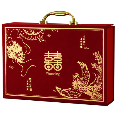订婚彩礼钱现金礼盒子龙凤礼金箱