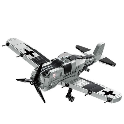 Fw-190军事拼装百舌鸟飞机积木