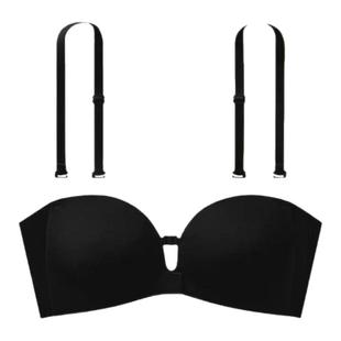 Meol前扣无肩带小胸聚拢抹胸结婚纱隐形裹胸粉底液文胸防滑内衣女