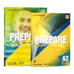 prepare教材现货进口原版剑桥英语教材新版第二版 Prepare Level 3 学生书练习册音频下载码 A2 剑桥通用5级MSE认证KET考试3月教材
