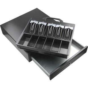 【旗舰店】金属收银钱箱钱箱子收银用不锈钢收银箱带锁抽屉式收款箱收银盒商用超市收钱盒零钱收纳盒钱柜钱匣