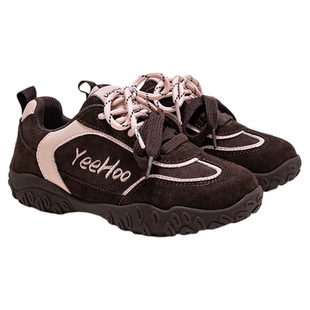 英氏童鞋2025冬季新款女大童运动鞋阿甘鞋加绒保暖休闲棉鞋亲子鞋