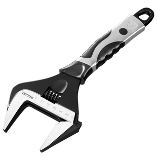 德力西活动扳手短柄大开口活口超薄水暖安装卫浴万用多功能活扳手