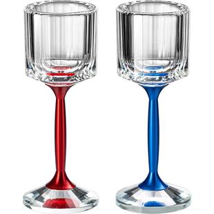 白酒杯轻奢高档小一口分酒器酒盅喝烈酒创意水晶高脚酒具套装家用