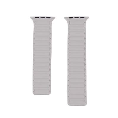 适用applewatch高级磁吸硅胶表带