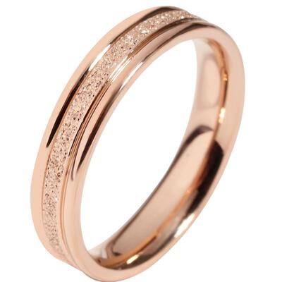 钛钢简约磨砂情侣戒指女时尚个性