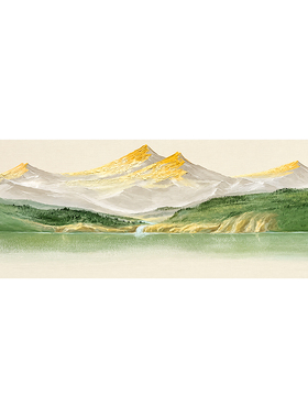 手绘油画《春风如笑》奶油风风景装饰画客厅沙发背景墙画挂画横版