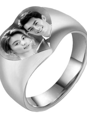 定制照片爱心戒指情人节礼物