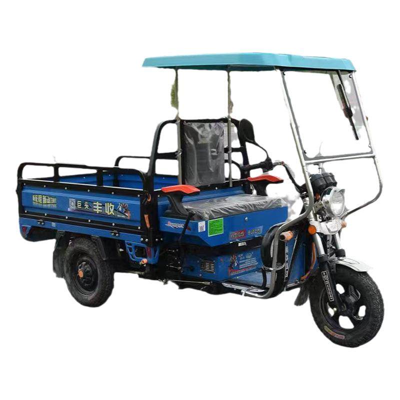 电动三轮车不锈钢车棚雨篷三轮车专用新款前车头棚加厚全透明雨帘